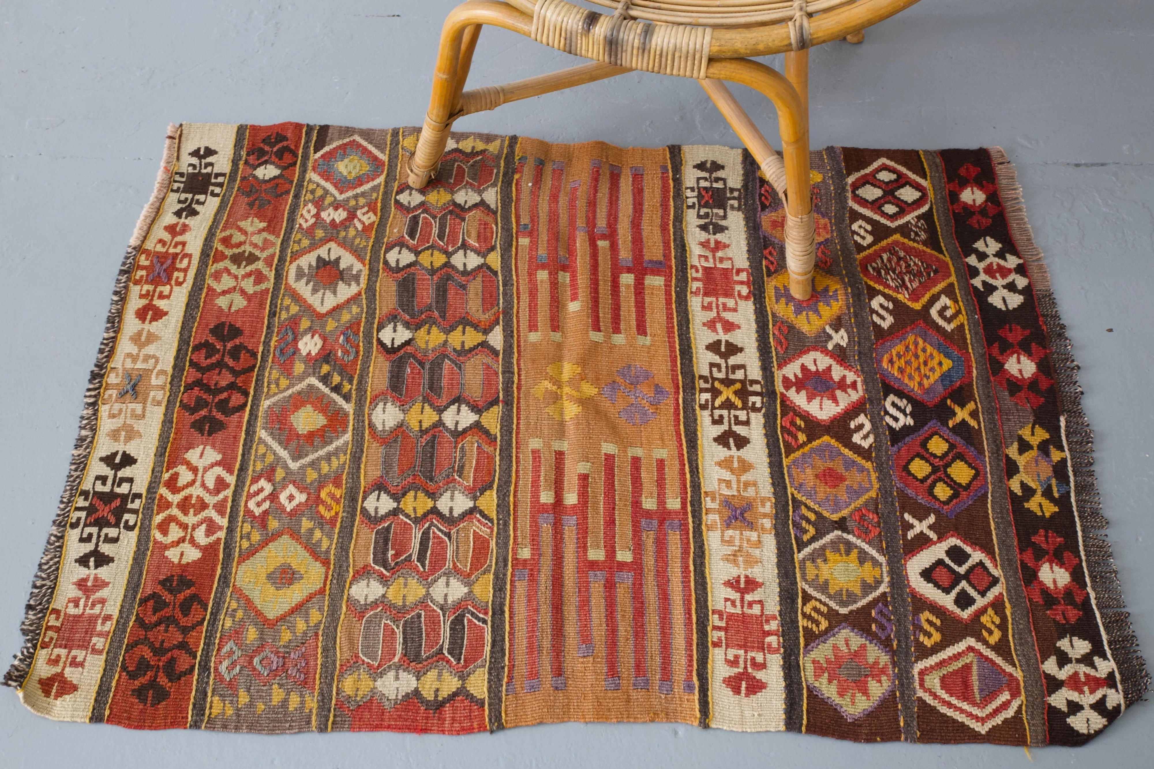 Vintage Mini Turkish Kilim Rug