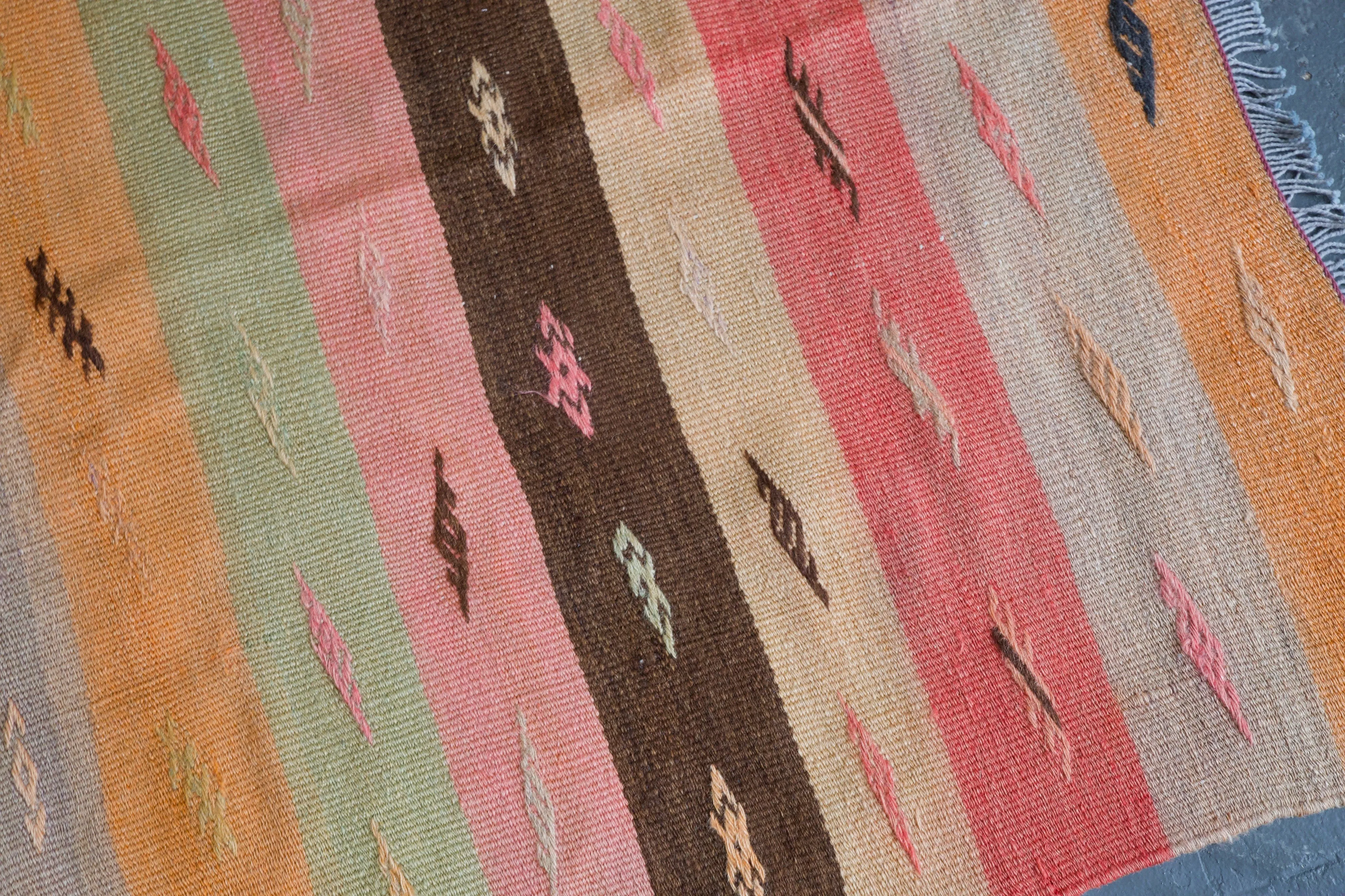 Vintage Mini Turkish Kilim Rug