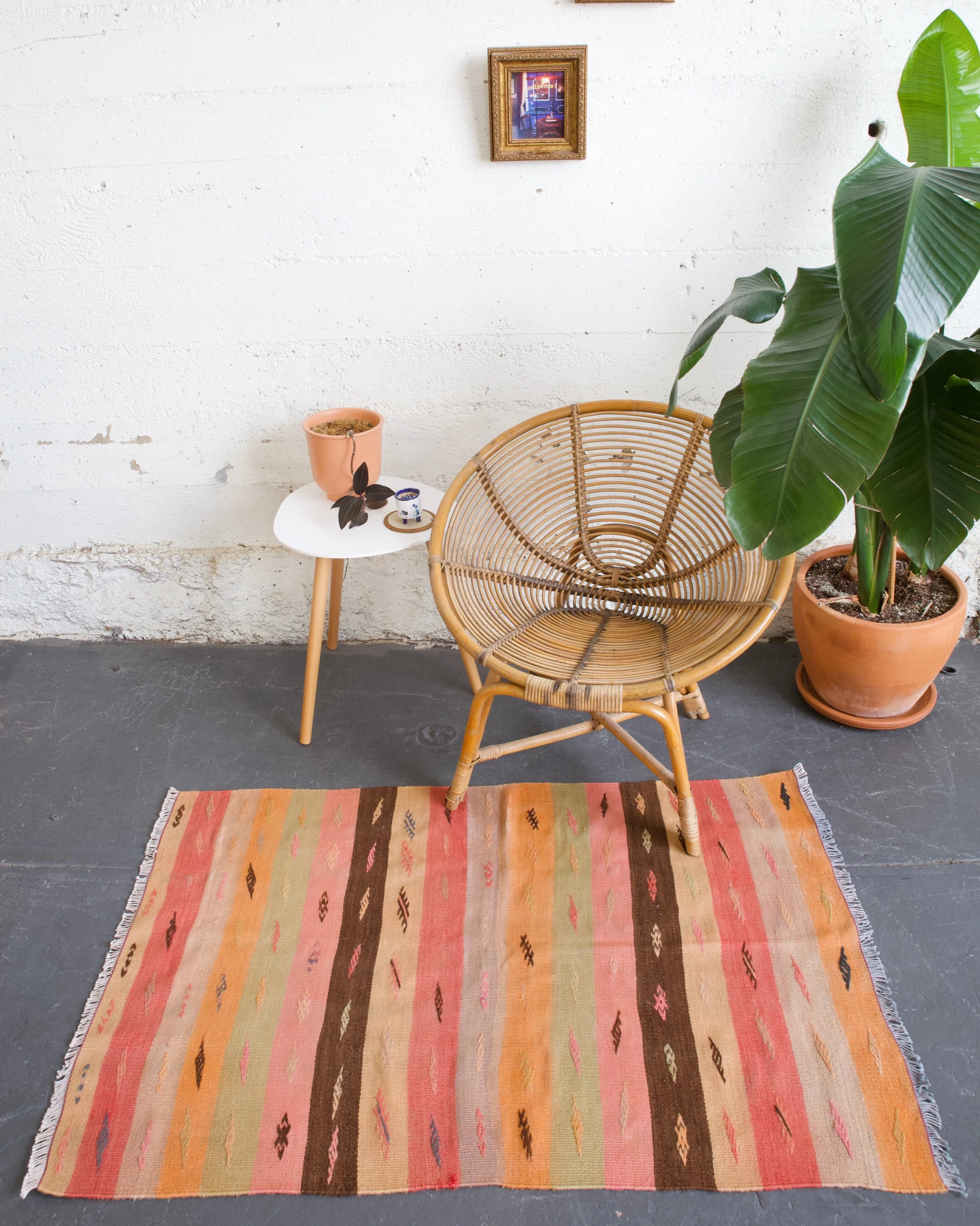 Vintage Mini Turkish Kilim Rug