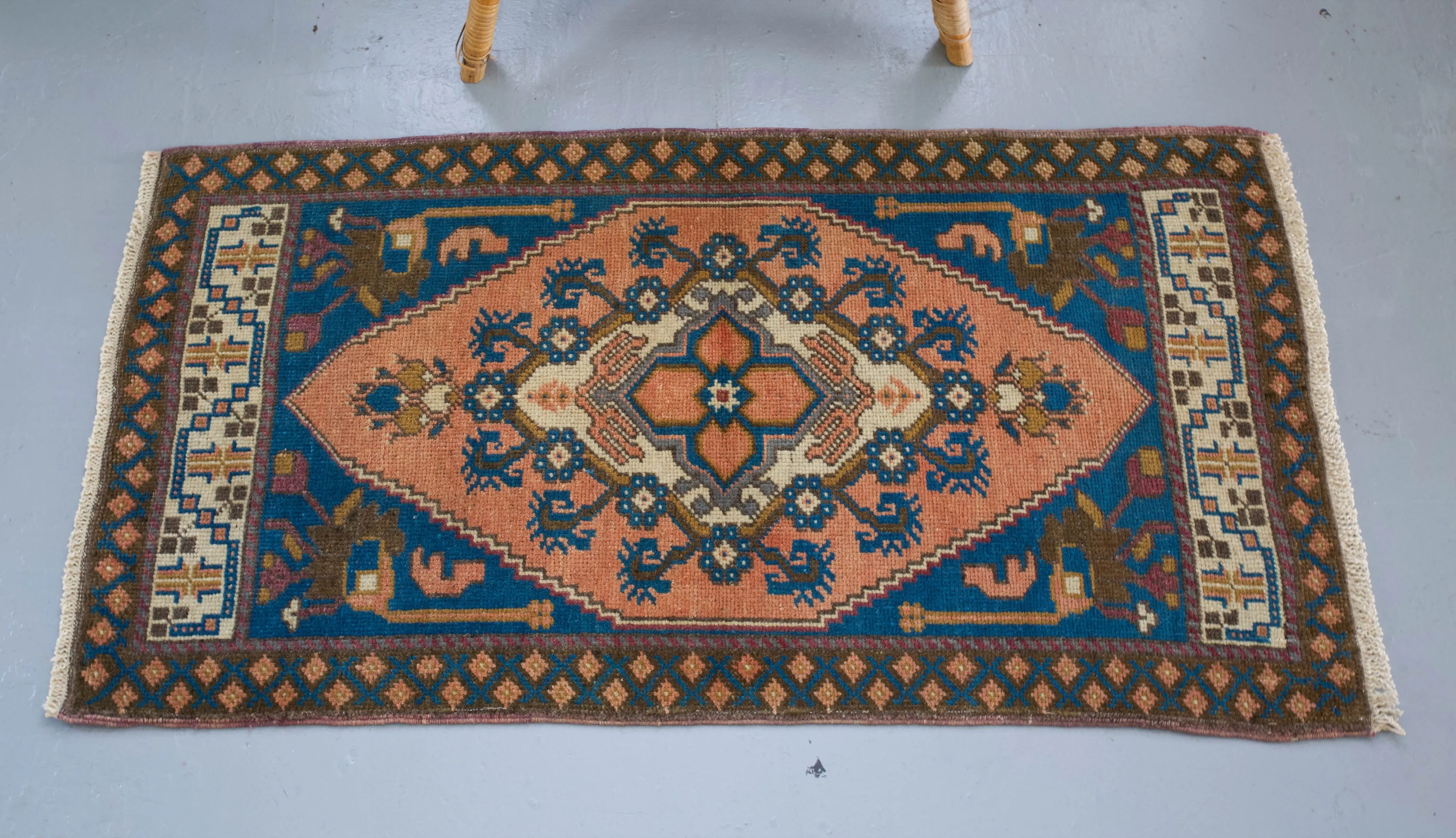 Vintage Mini Turkish Rug