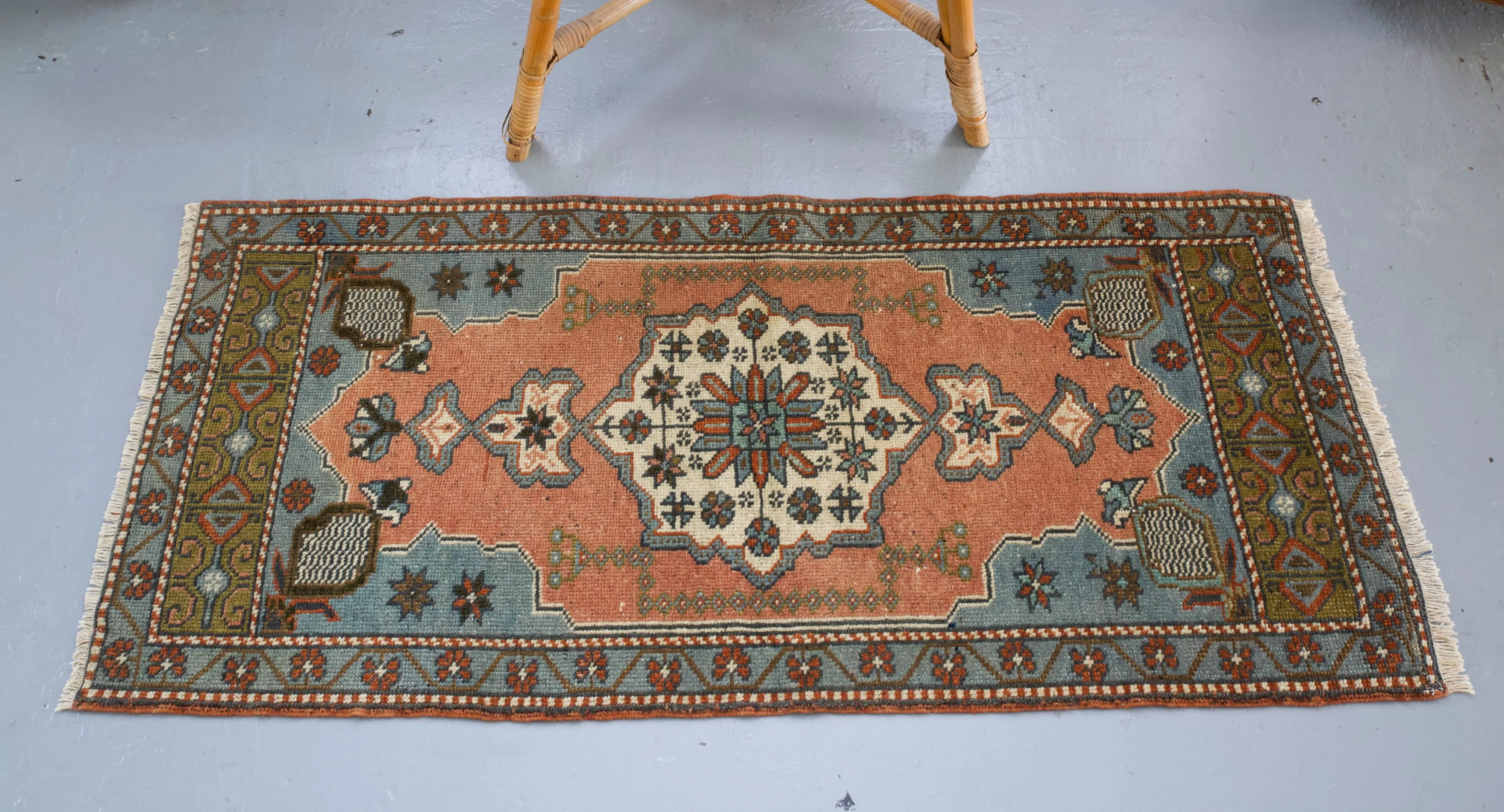 Vintage Mini Turkish Rug