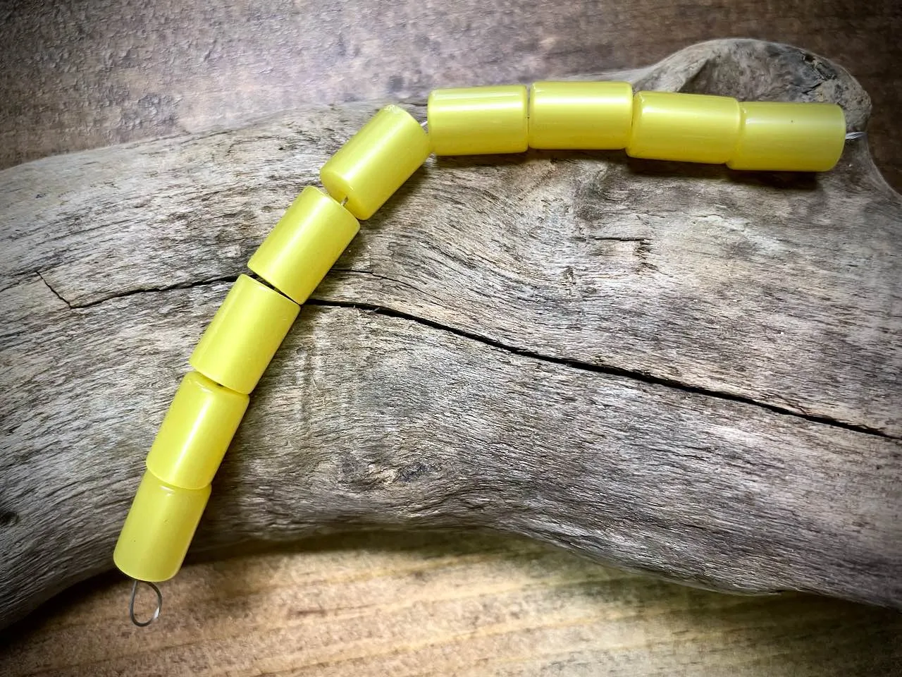 Vintage Moon-Glow Lucite Bead Strand