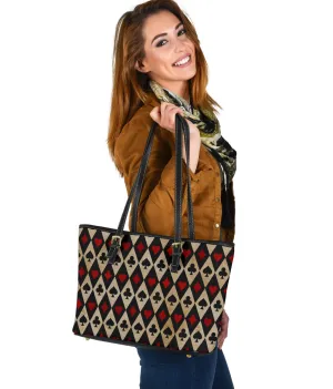 Vintage Style Playing Card Suits Tote Bag Gambling Casino