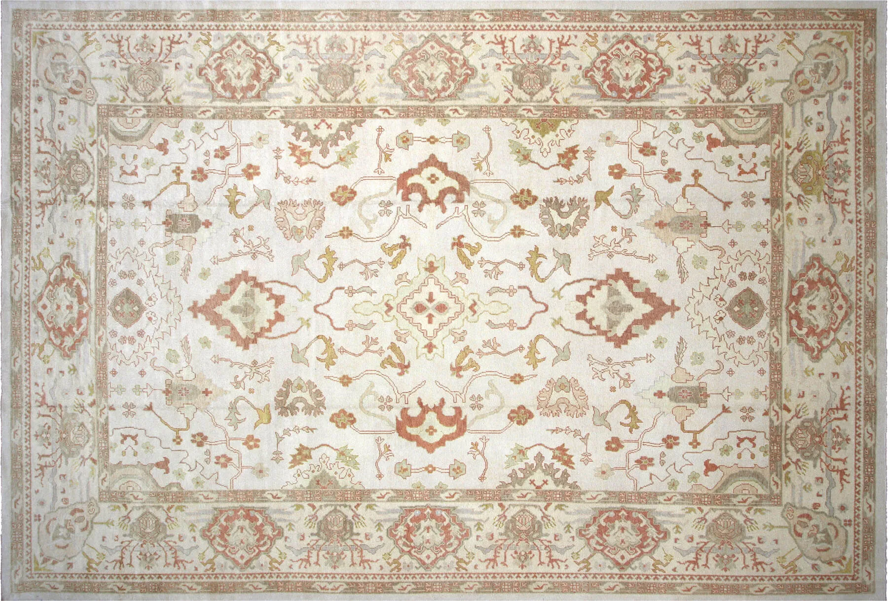 Vintage Turkish Oushak Rug - 13'8" x 20'3"