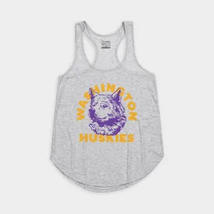 Vintage Washington Huskies Dog Mascot Women's Tank