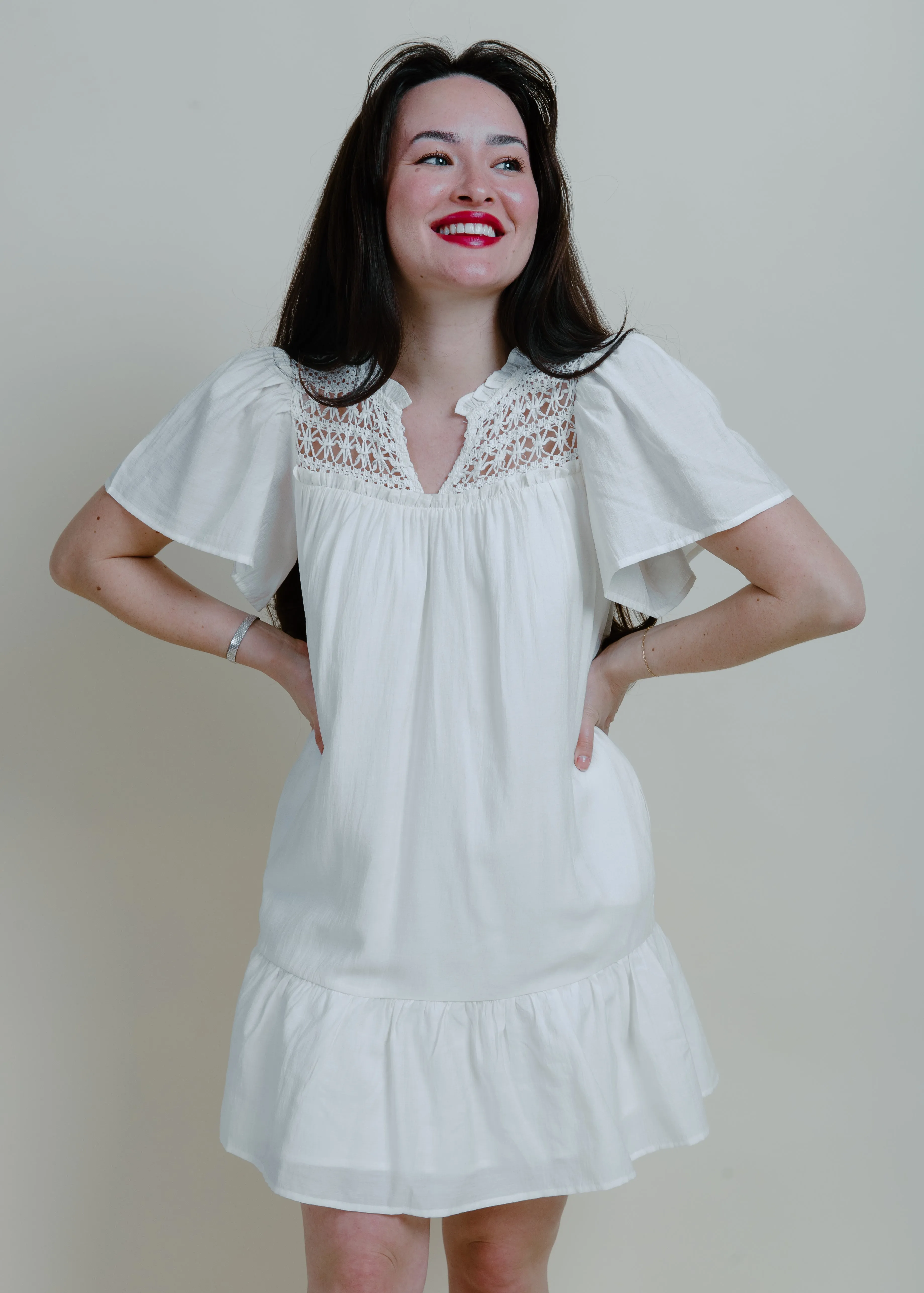 Viviana Crochet Mini Dress