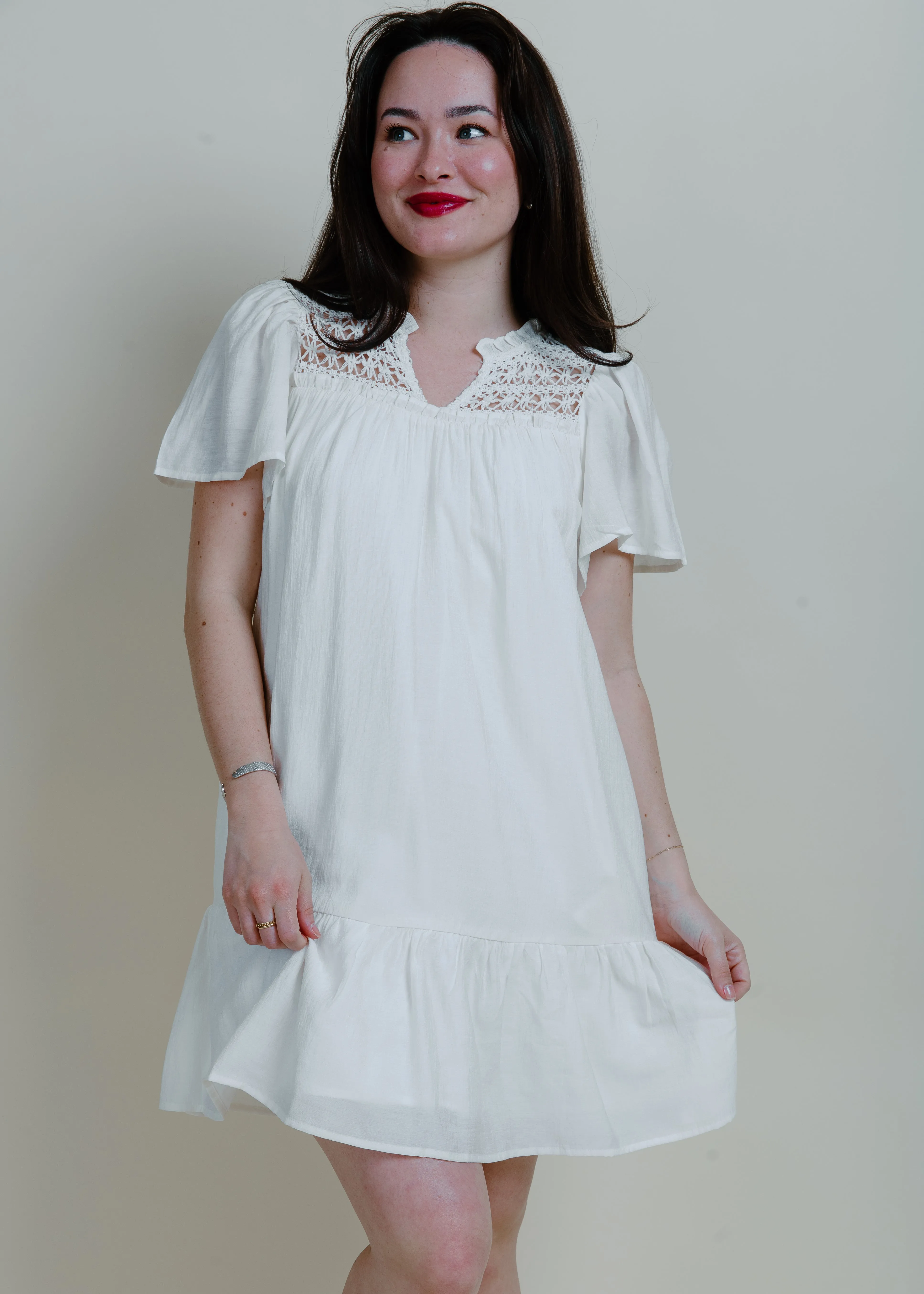 Viviana Crochet Mini Dress