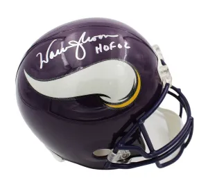 Warren Moon Signed Minnesota Vikings Throwback Full Size NFL Helmet with "HOF 06