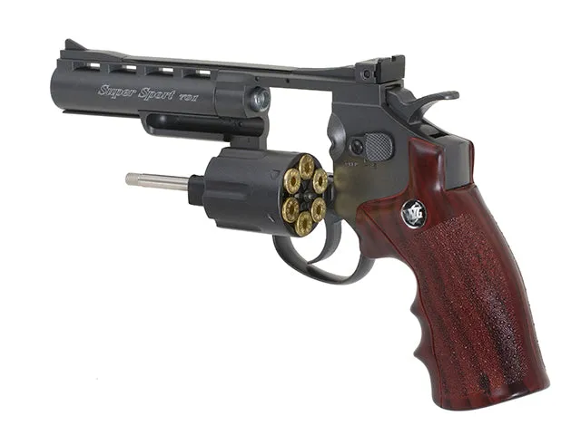 WG CO2 FULL METAL AIR Pistol MAGNUM REVOLVER 4" - Black / 4.5mm steel BB