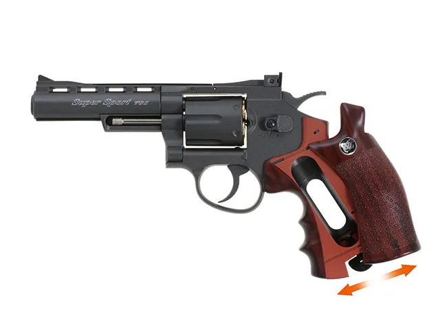 WG CO2 FULL METAL AIR Pistol MAGNUM REVOLVER 4" - Black / 4.5mm steel BB