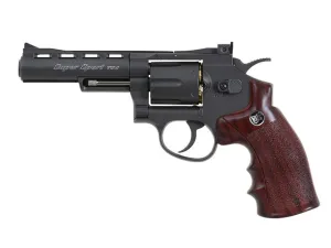 WG CO2 FULL METAL AIR Pistol MAGNUM REVOLVER 4" - Black / 4.5mm steel BB