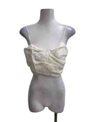 White Overlap Crop Top