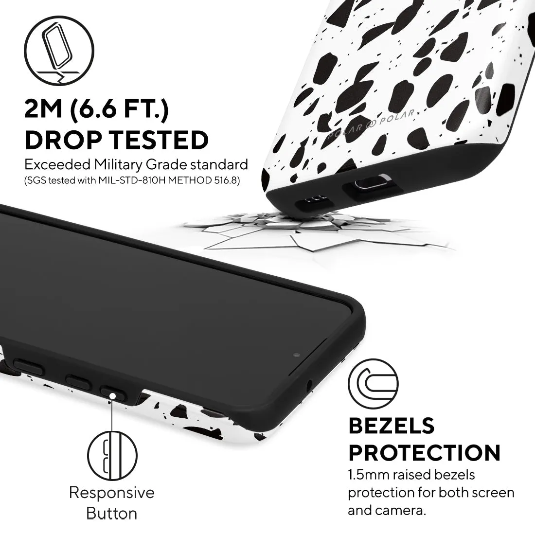 White Rocky Road Terrazzo - Samsung Galaxy S22 5G Case