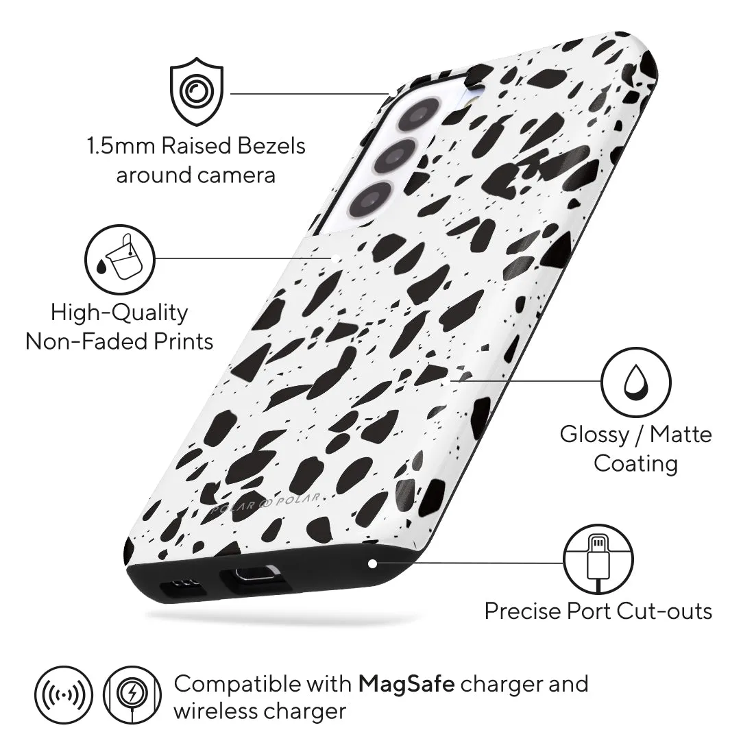 White Rocky Road Terrazzo - Samsung Galaxy S22 5G Case