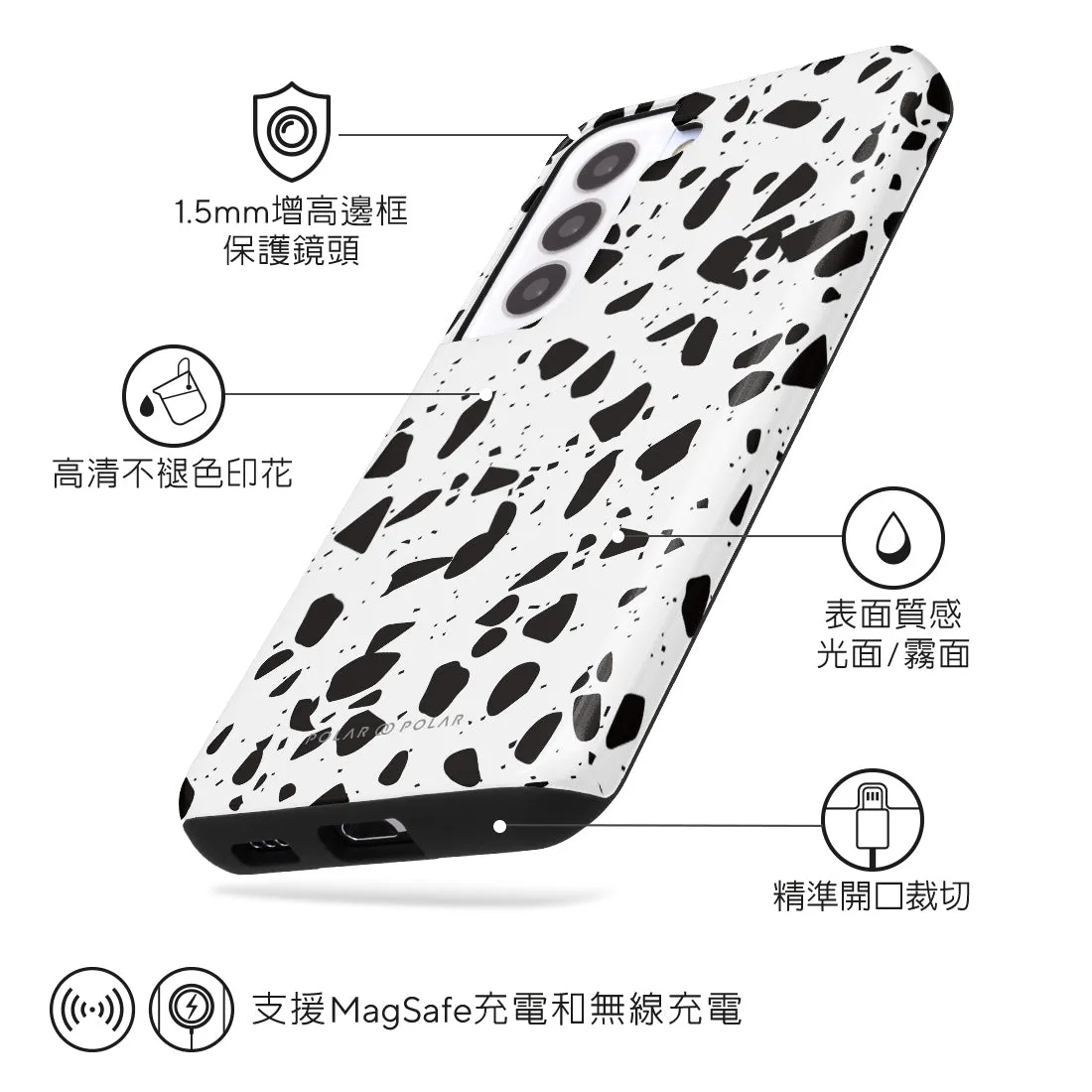 White Rocky Road Terrazzo - Samsung Galaxy S22 5G Case
