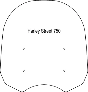 Windshield ONLY - Replacement Windshield for Madstad System for Harley Street 500 & Street 750