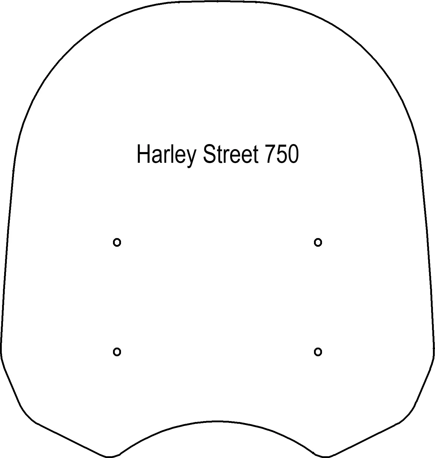 Windshield ONLY - Replacement Windshield for Madstad System for Harley Street 500 & Street 750