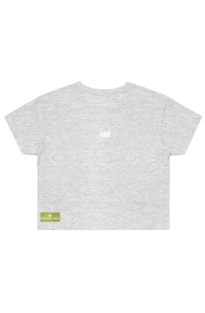 WOLFPACK UNLTD WOMEN'S "STATEMENT"  PREMIUM CROP TEE S/S | ATHLETIC GRAY