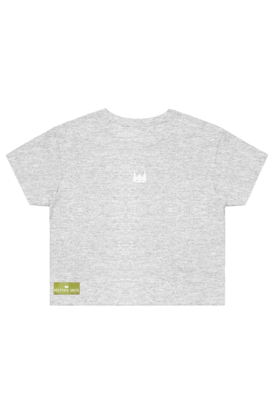 WOLFPACK UNLTD WOMEN'S "STATEMENT"  PREMIUM CROP TEE S/S | ATHLETIC GRAY
