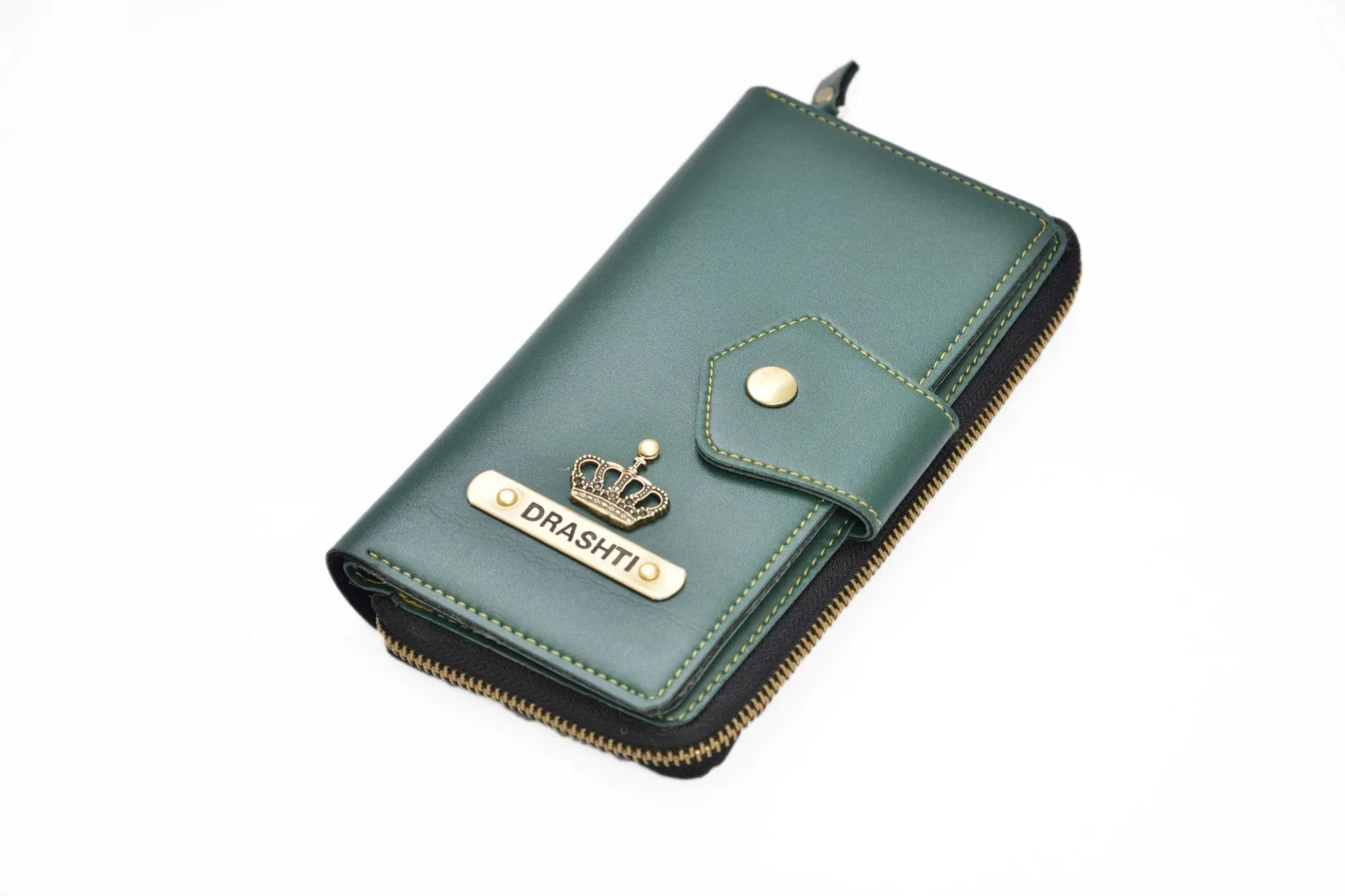 Women's Combo : Premium Lady Wallet & Chained Sling Bag - Olive Green