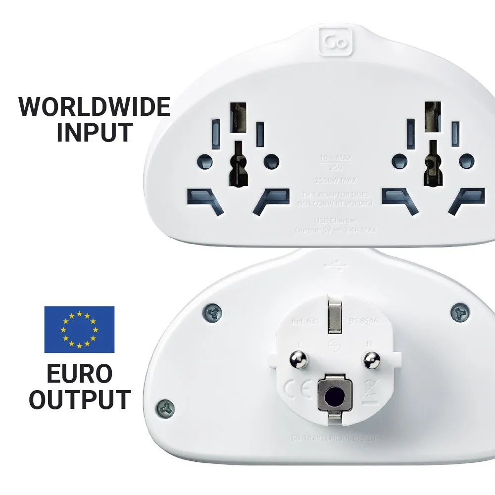 World to EU Adapter Duo   USB
