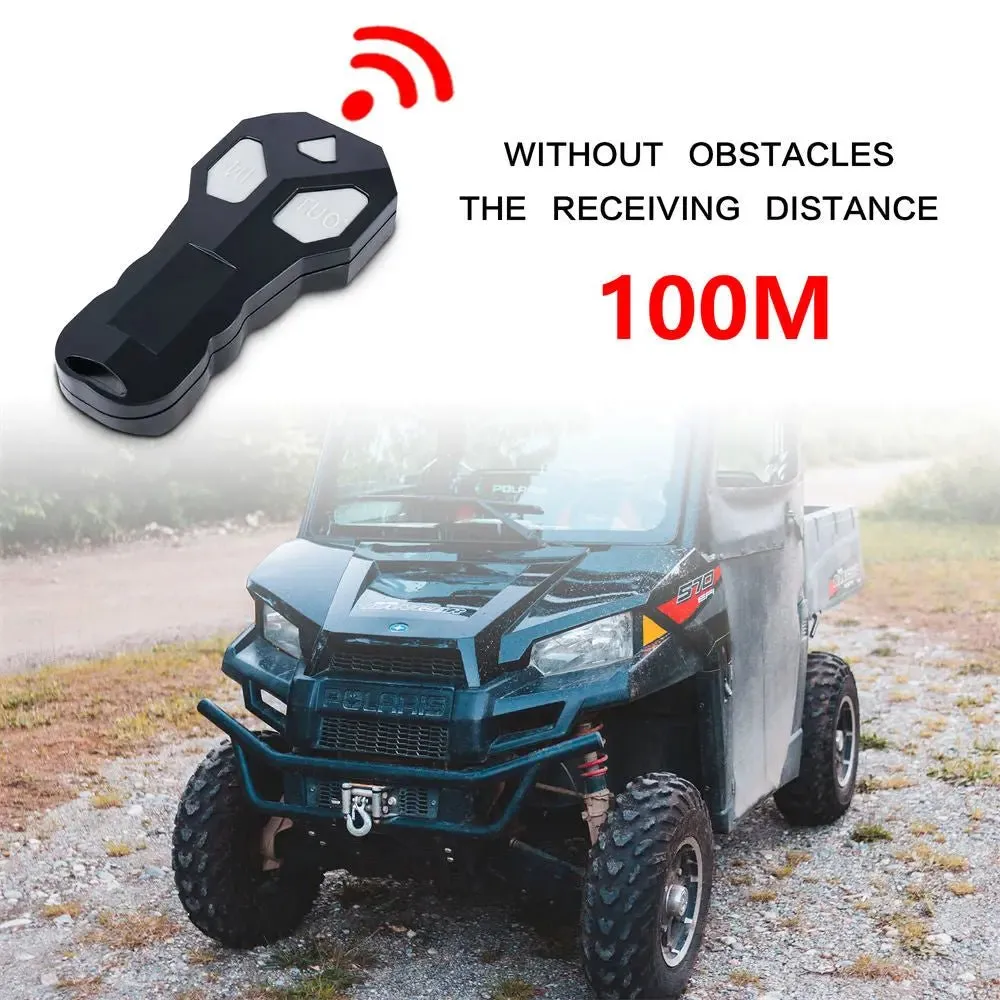 X-BULL Electric Winch 4500 LBS 12V Synthetic Rope ATV UTV Boat Truck 4WD