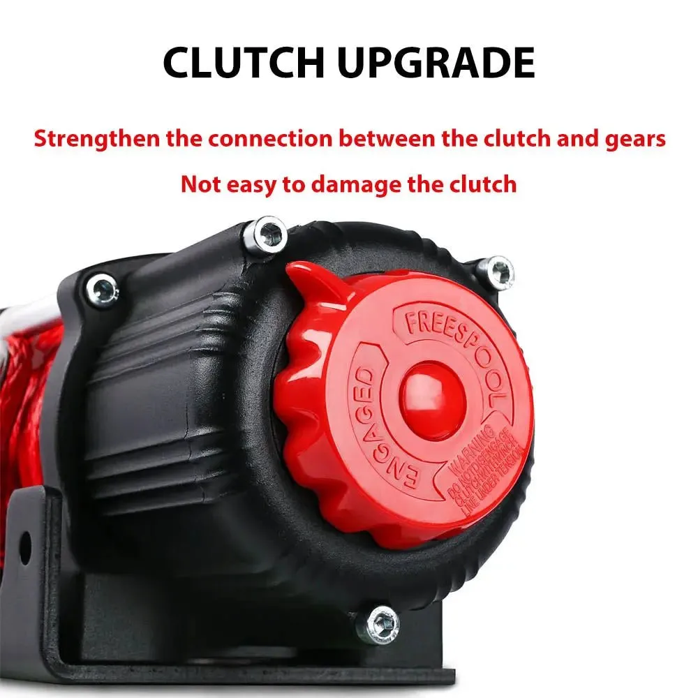 X-BULL Electric Winch 4500 LBS 12V Synthetic Rope ATV UTV Boat Truck 4WD