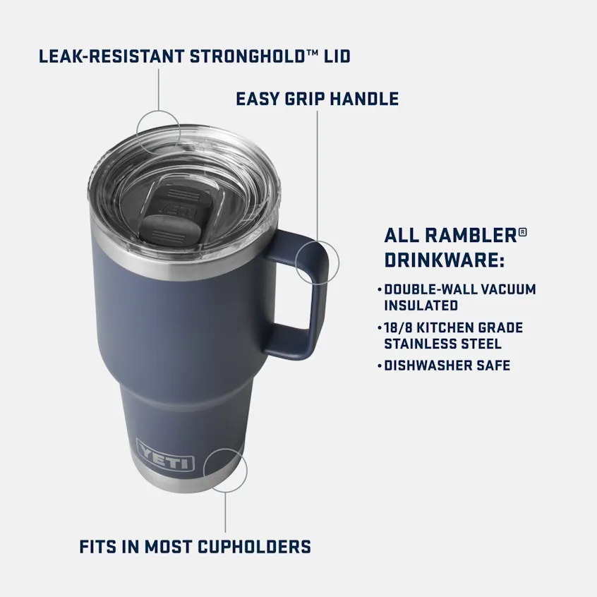 Yeti Rambler 30oz/887ml Travel Mug - Big Wave Blue - Seasonal