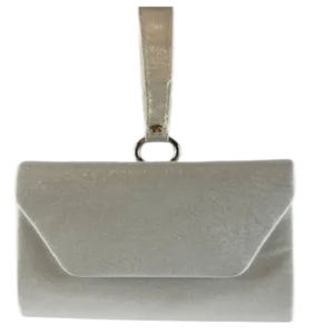 You Got Me Silver Wristlet Shoulder Clutch