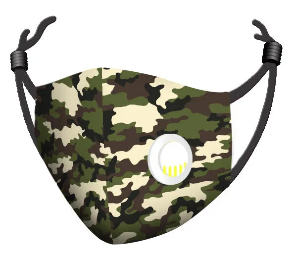 Zorbitz My Mask Comfort Plus Face Mask w/Breather - Camo Print
